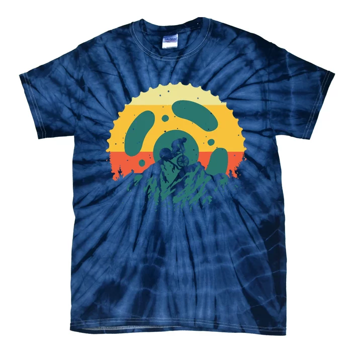 Funny Mountain Bike Art For Men Women Vintage Cycling Gear Tie-Dye T-Shirt