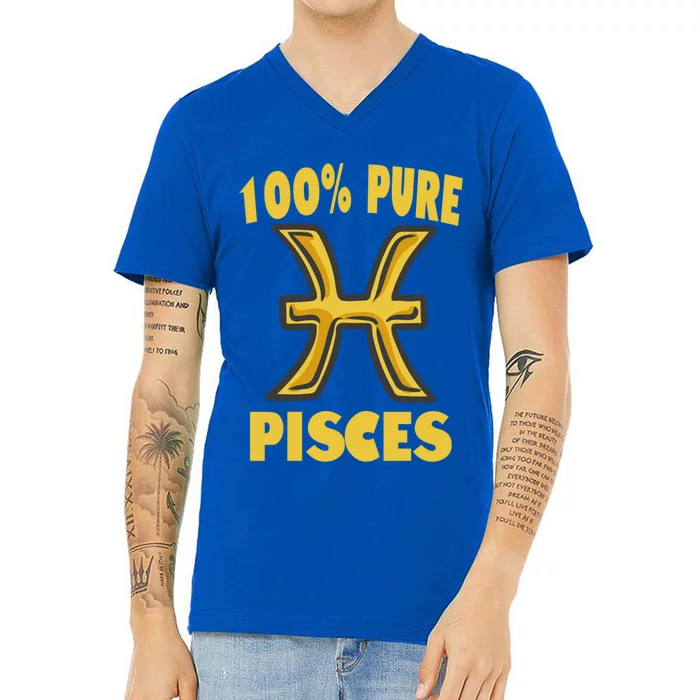 February March Birthday Pure Pisces Astrology Horoscope Gift V-Neck T-Shirt