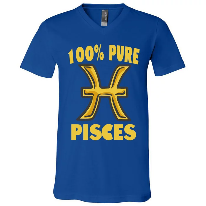 February March Birthday Pure Pisces Astrology Horoscope Gift V-Neck T-Shirt