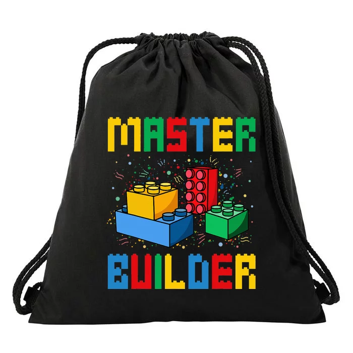 Funny Master Builder Cool Blocks Building Drawstring Bag