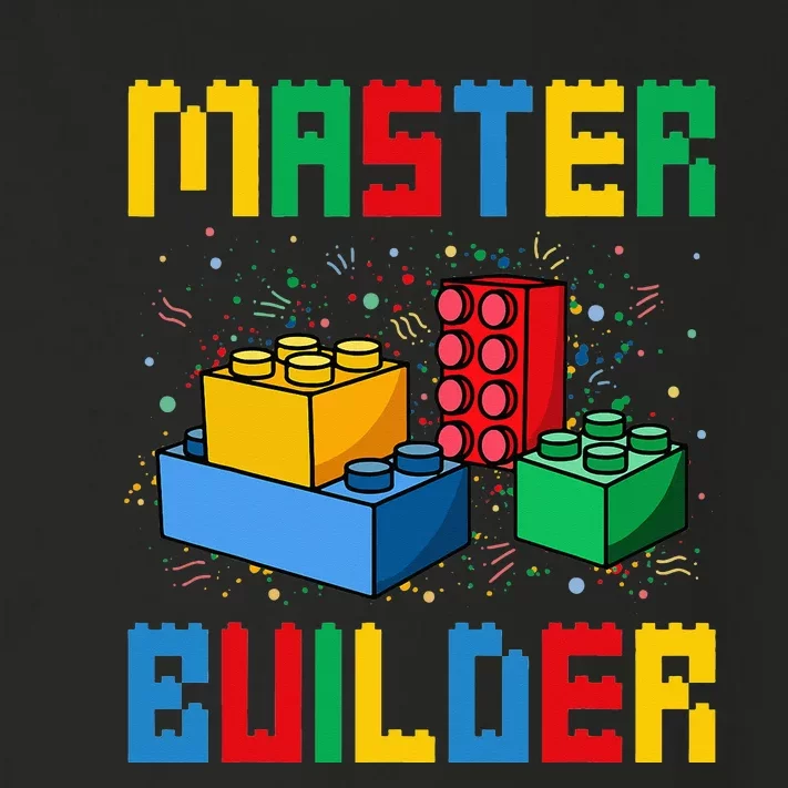 Funny Master Builder Cool Blocks Building Toddler Long Sleeve Shirt