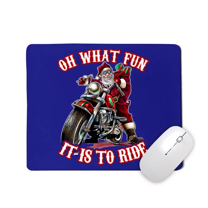 Funny Motorcycle Biker Grandpa Santa Rider Christmas Gift Meaningful Gift Mousepad