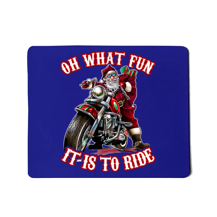 Funny Motorcycle Biker Grandpa Santa Rider Christmas Gift Meaningful Gift Mousepad