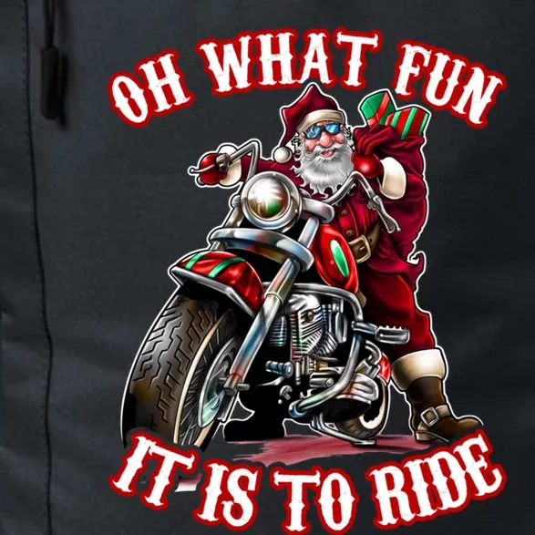 Funny Motorcycle Biker Grandpa Santa Rider Christmas Gift Meaningful Gift Daily Commute Backpack