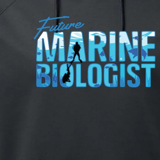 Future Marine Biologist Ocean Student Biology Gift Performance Fleece Hoodie