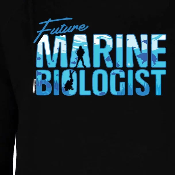 Future Marine Biologist Ocean Student Biology Gift Womens Funnel Neck Pullover Hood