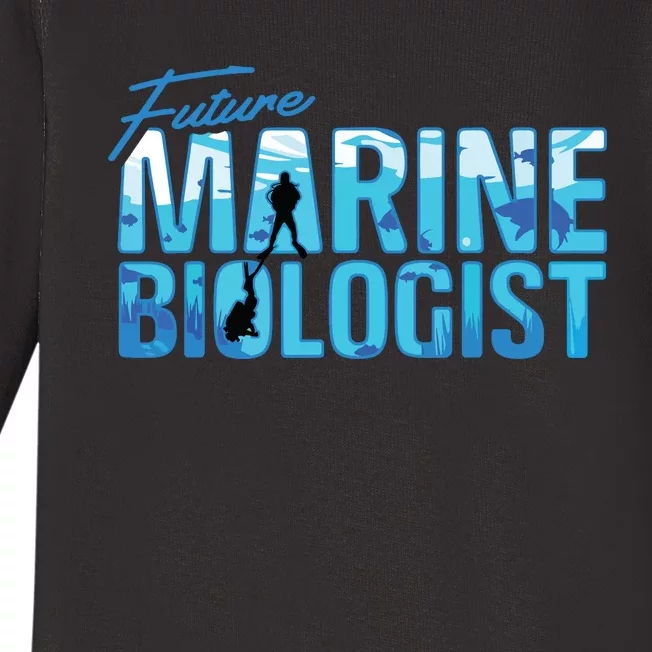 Future Marine Biologist Ocean Student Biology Gift Baby Long Sleeve Bodysuit