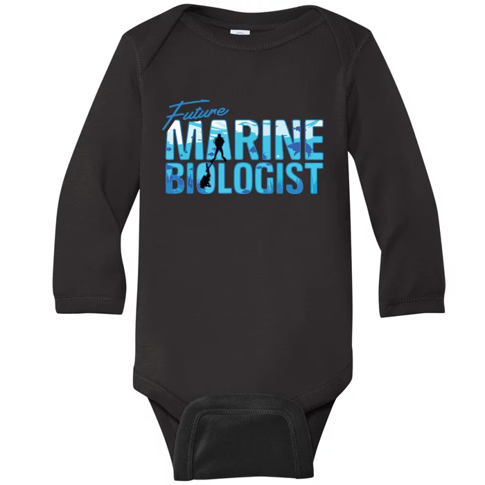 Future Marine Biologist Ocean Student Biology Gift Baby Long Sleeve Bodysuit