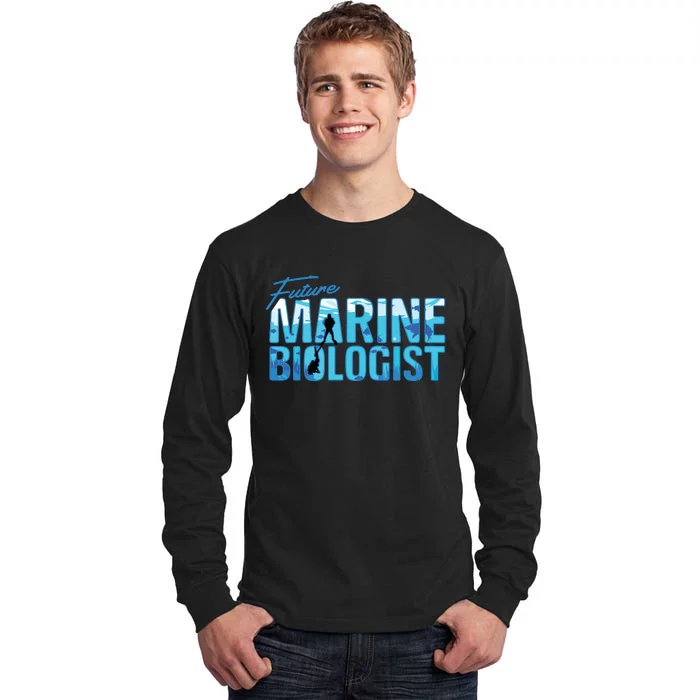 Future Marine Biologist Ocean Student Biology Gift Tall Long Sleeve T-Shirt