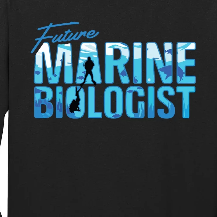 Future Marine Biologist Ocean Student Biology Gift Tall Long Sleeve T-Shirt