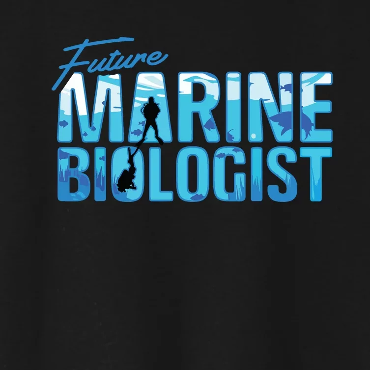 Future Marine Biologist Ocean Student Biology Gift Women's Crop Top Tee