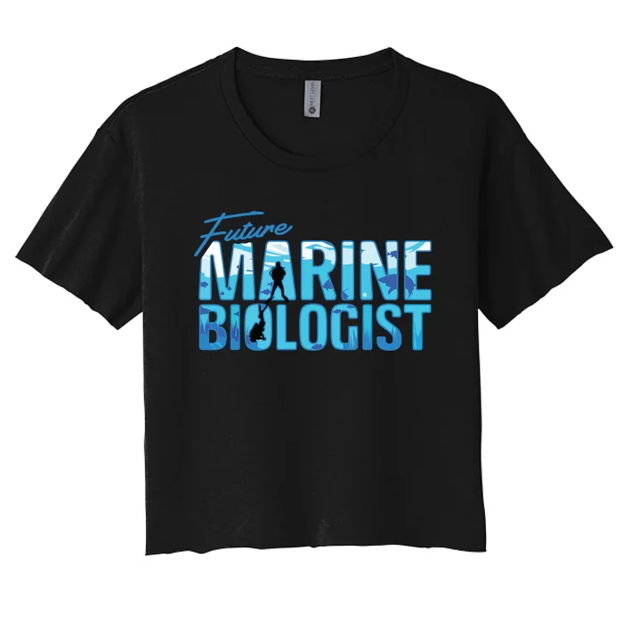 Future Marine Biologist Ocean Student Biology Gift Women's Crop Top Tee