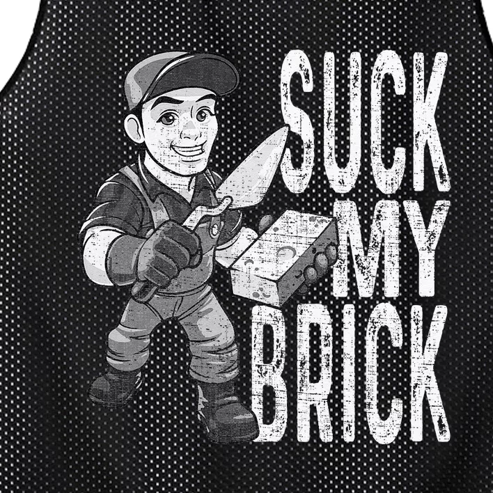 Funny Mason Bricklayer Hard Work Brickie Brickmason Building Mesh Reversible Basketball Jersey Tank