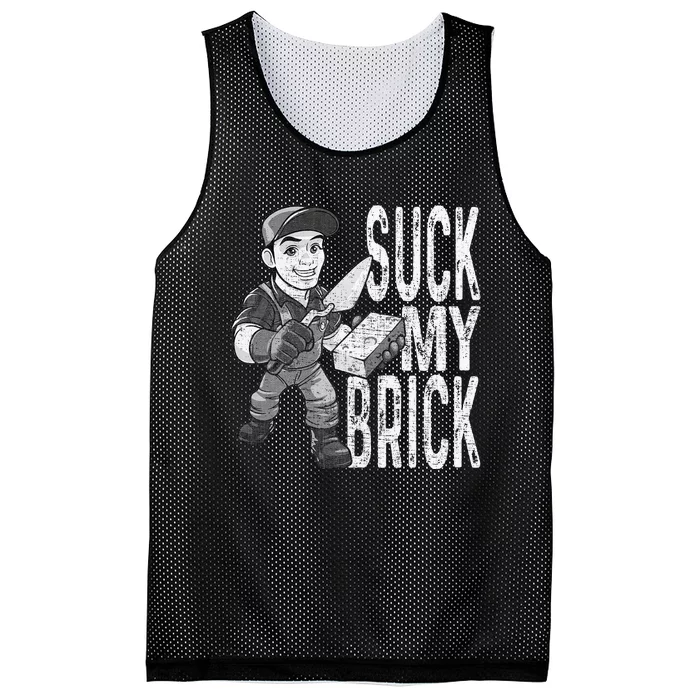 Funny Mason Bricklayer Hard Work Brickie Brickmason Building Mesh Reversible Basketball Jersey Tank