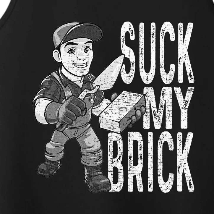 Funny Mason Bricklayer Hard Work Brickie Brickmason Building Performance Tank