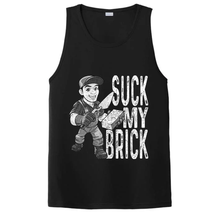 Funny Mason Bricklayer Hard Work Brickie Brickmason Building Performance Tank