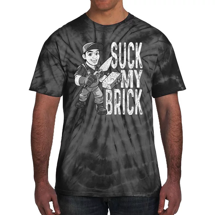 Funny Mason Bricklayer Hard Work Brickie Brickmason Building Tie-Dye T-Shirt