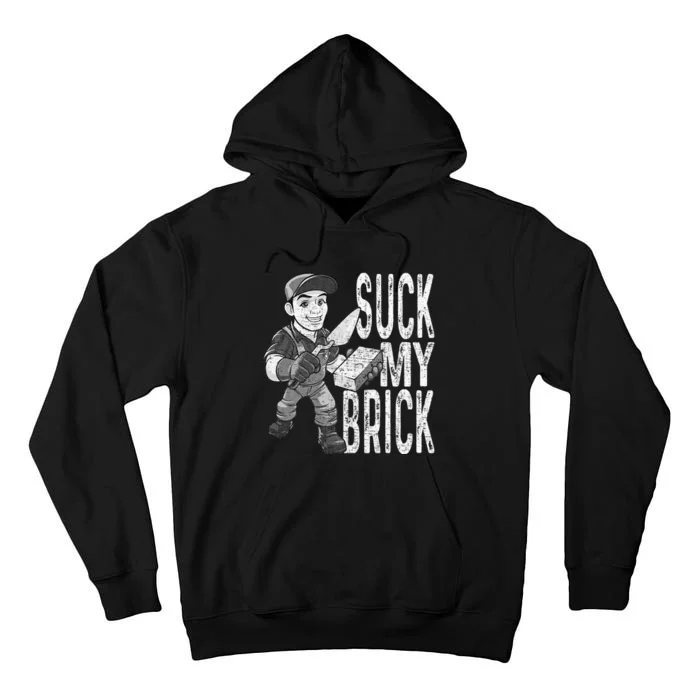 Funny Mason Bricklayer Hard Work Brickie Brickmason Building Tall Hoodie