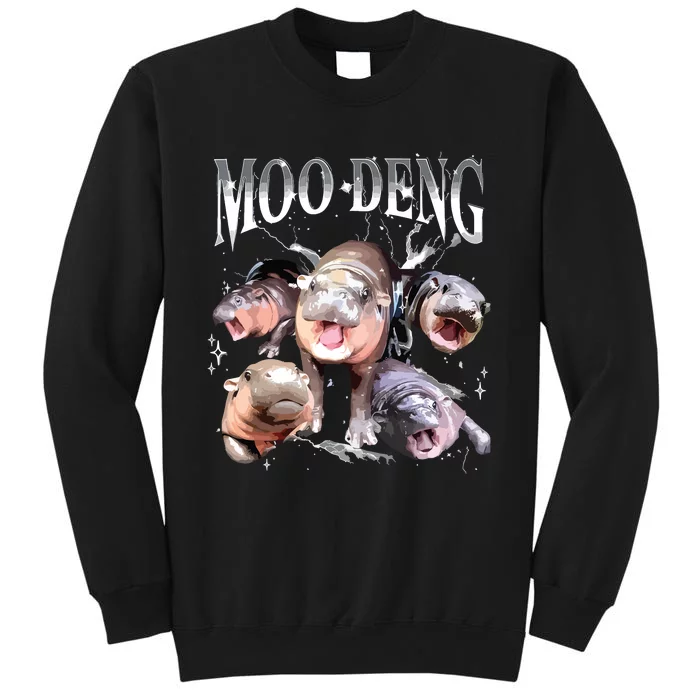 Funny Moodeng Baby Pygmy Hippo Cute Zoo For Family Sweatshirt