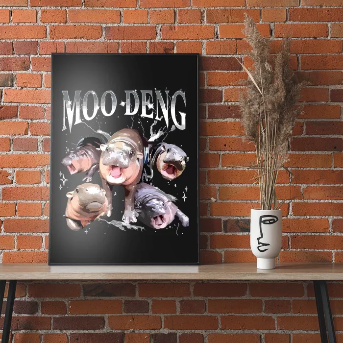 Funny Moodeng Baby Pygmy Hippo Cute Zoo For Family Poster