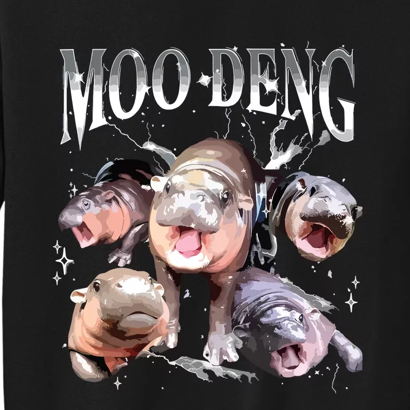 Funny Moodeng Baby Pygmy Hippo Cute Zoo For Family Tall Sweatshirt