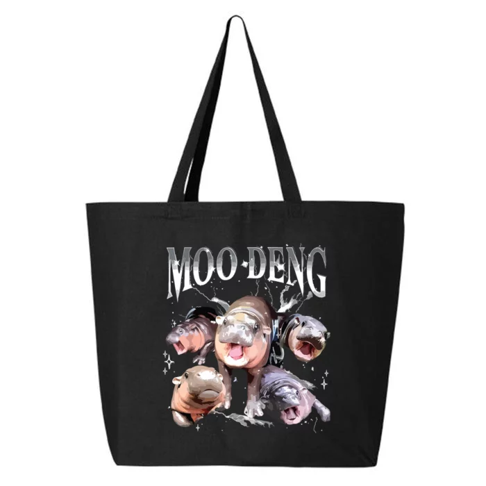 Funny Moodeng Baby Pygmy Hippo Cute Zoo For Family 25L Jumbo Tote