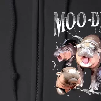 Funny Moodeng Baby Pygmy Hippo Cute Zoo For Family Full Zip Hoodie