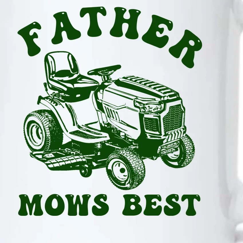 Father Mows Best Lawn Fathers Day Black Color Changing Mug