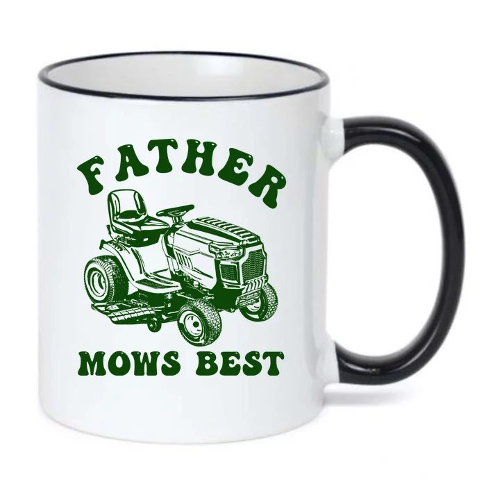 Father Mows Best Lawn Fathers Day Black Color Changing Mug