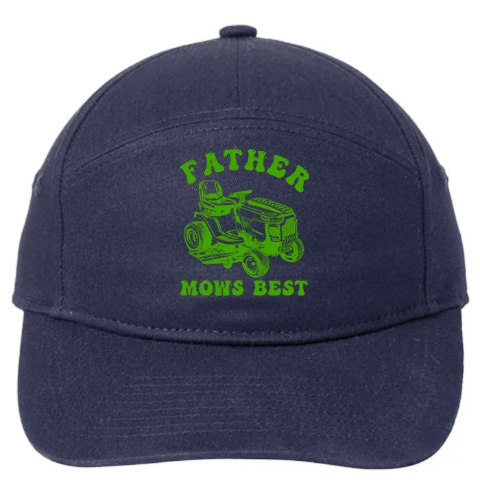 Father Mows Best Lawn Fathers Day 7-Panel Snapback Hat