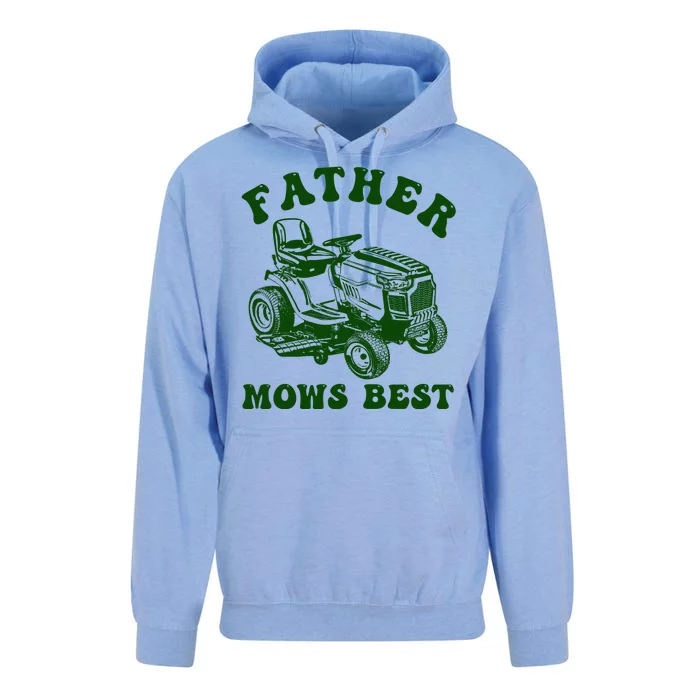 Father Mows Best Lawn Fathers Day Unisex Surf Hoodie