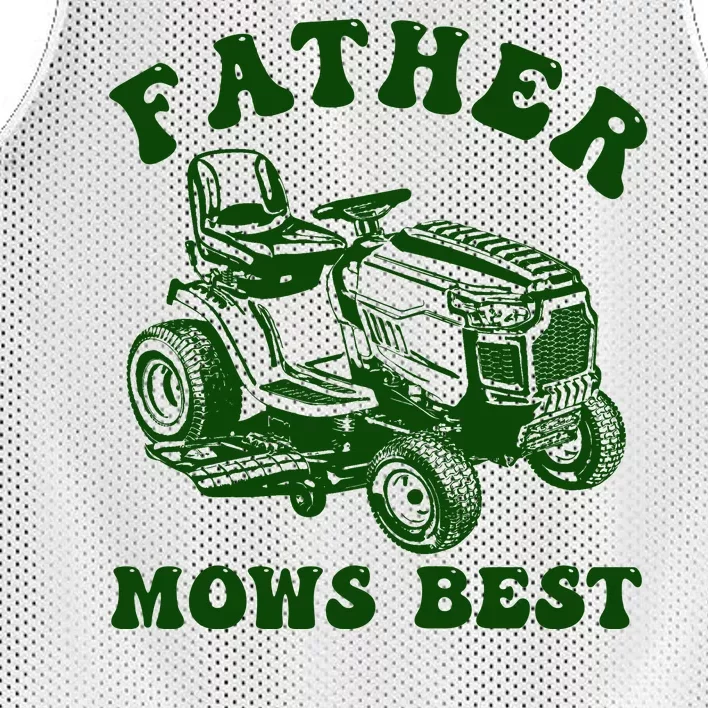 Father Mows Best Lawn Fathers Day Mesh Reversible Basketball Jersey Tank