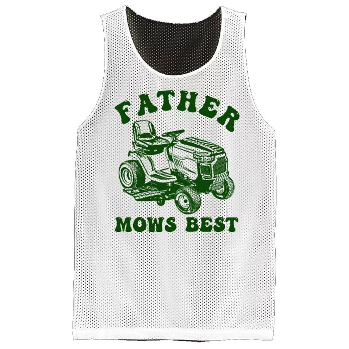 Father Mows Best Lawn Fathers Day Mesh Reversible Basketball Jersey Tank