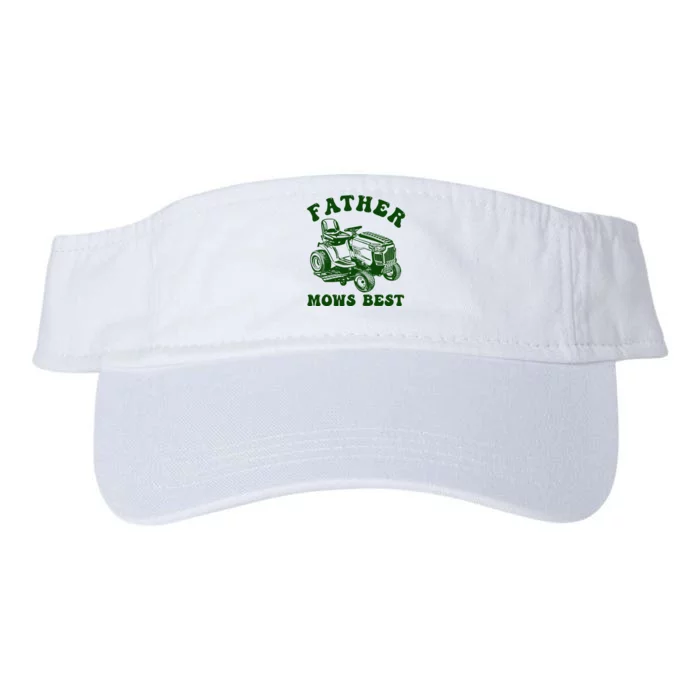 Father Mows Best Lawn Fathers Day Valucap Bio-Washed Visor