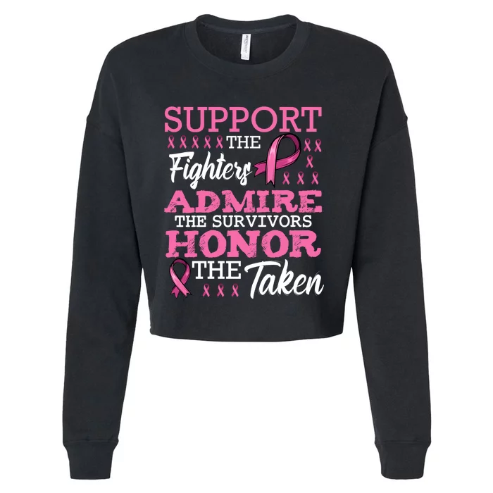 Fight Metastatic Breast Cancer Awareness Month Cropped Pullover Crew