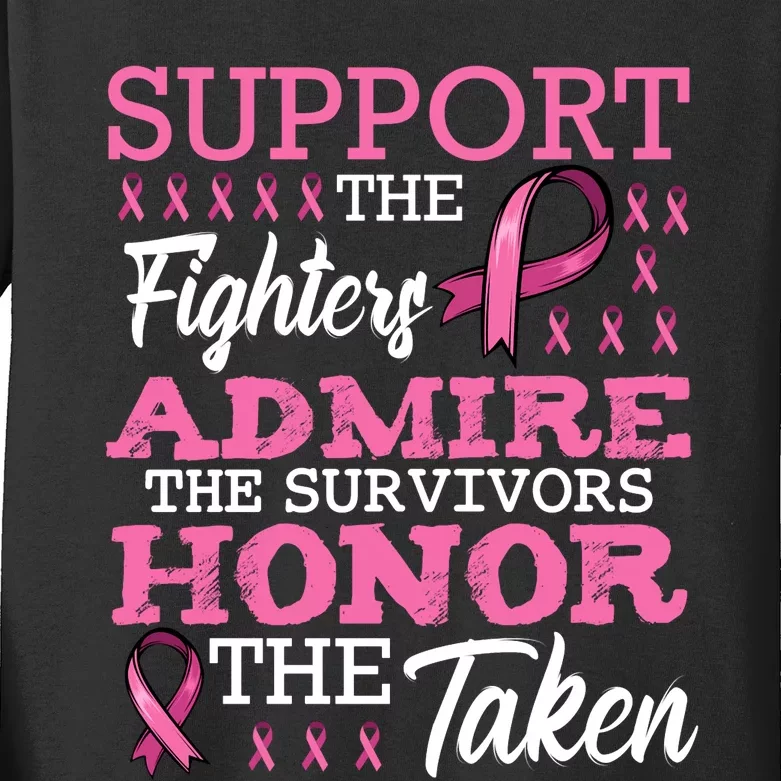 Fight Metastatic Breast Cancer Awareness Month Kids Long Sleeve Shirt