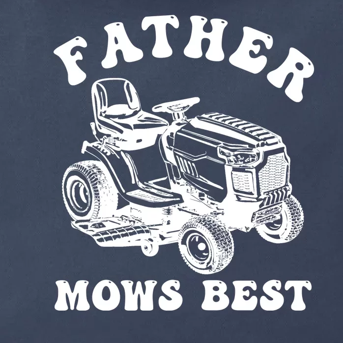 Father Mows Best Lawn Care Dad Mowing Gardener Fathers Day Zip Tote Bag