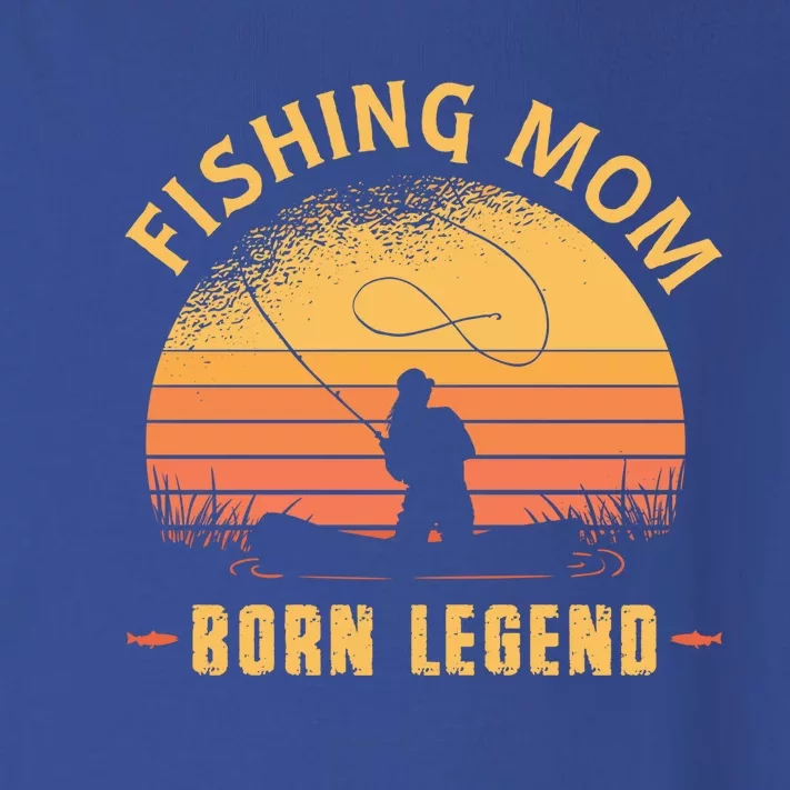 Fishing Mom Born Legend Gift Funny Wildlife Outdoor Hunting Cute Gift Toddler Long Sleeve Shirt