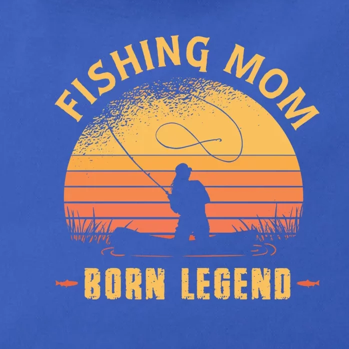 Fishing Mom Born Legend Gift Funny Wildlife Outdoor Hunting Cute Gift Zip Tote Bag