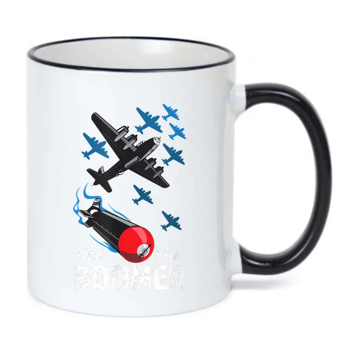 Funny Military Bomber Design For Boomers Black Color Changing Mug