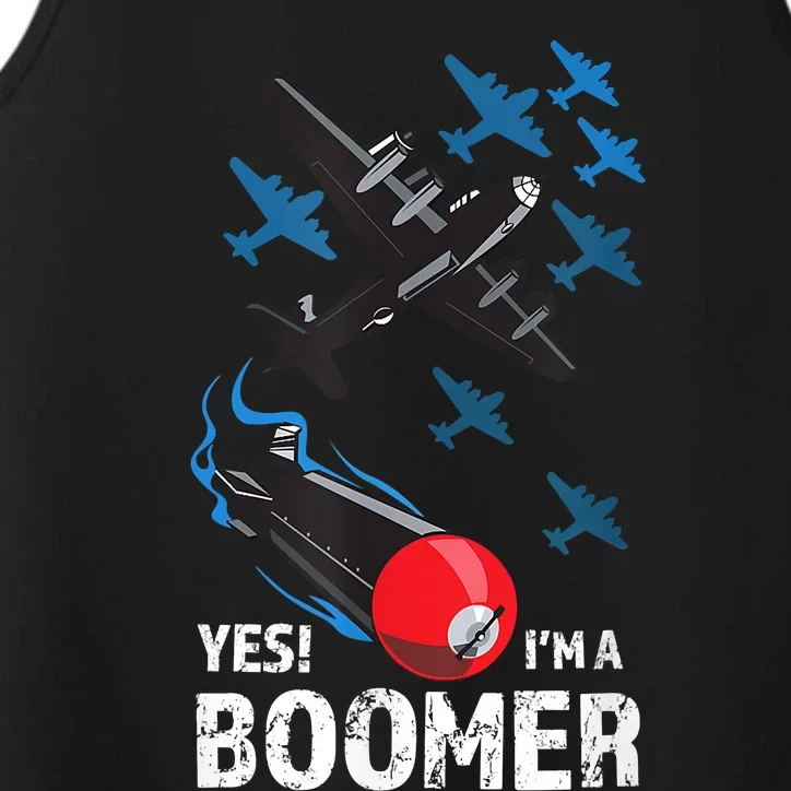 Funny Military Bomber Design For Boomers Performance Tank