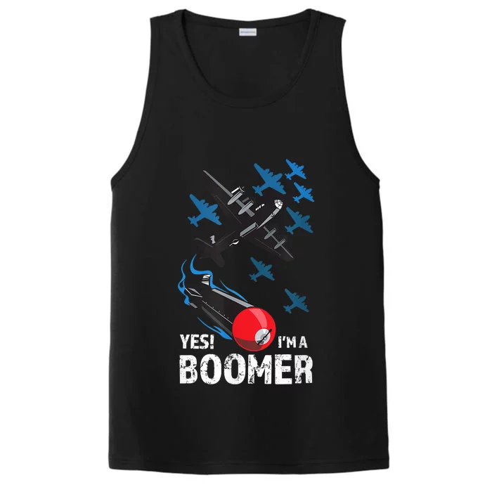 Funny Military Bomber Design For Boomers Performance Tank