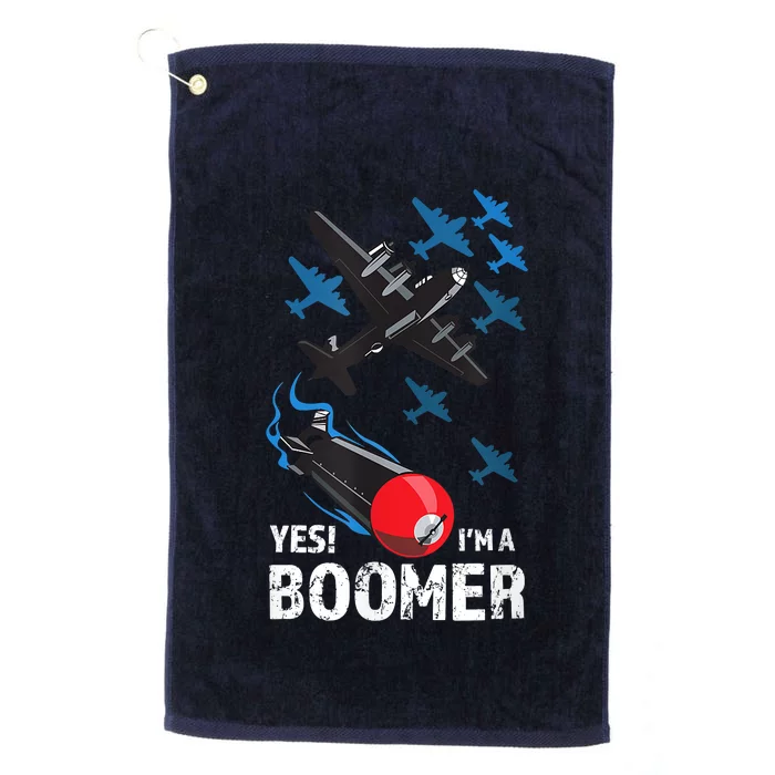 Funny Military Bomber Design For Boomers Platinum Collection Golf Towel