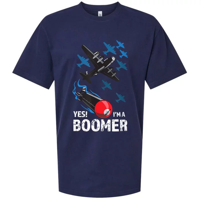 Funny Military Bomber Design For Boomers Sueded Cloud Jersey T-Shirt