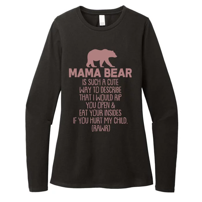 Funny Mama Bear Rawr Womens CVC Long Sleeve Shirt