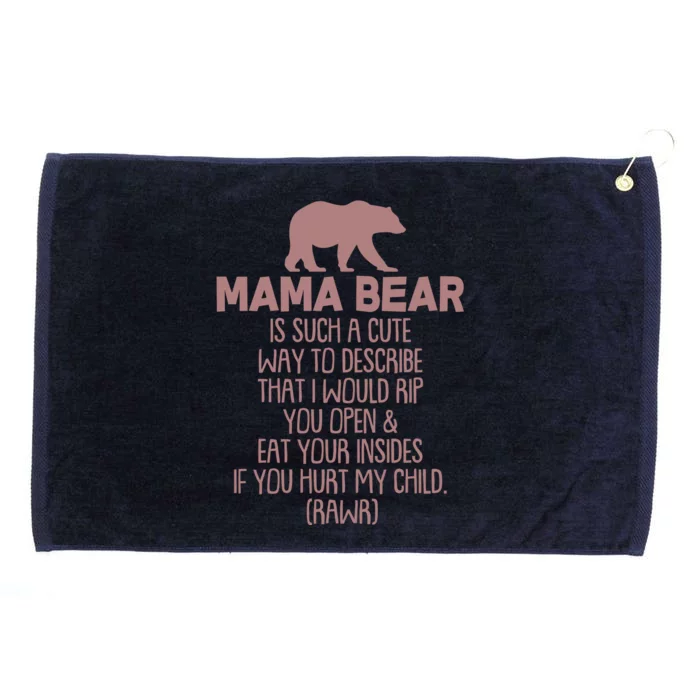 Funny Mama Bear Rawr Grommeted Golf Towel