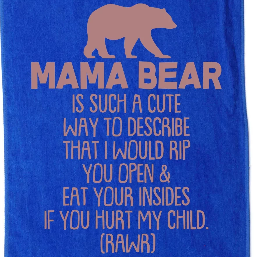 Funny Mama Bear Rawr Platinum Collection Golf Towel