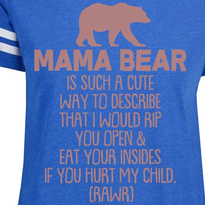 Funny Mama Bear Rawr Enza Ladies Jersey Football T-Shirt