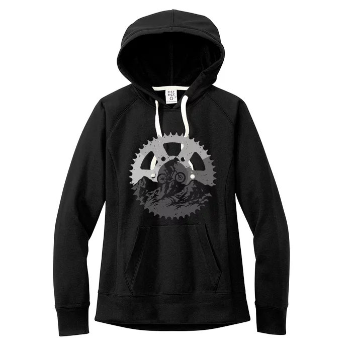 Funny Mountain Biking Art For Men Women MTB Mountain Biker Women's Fleece Hoodie