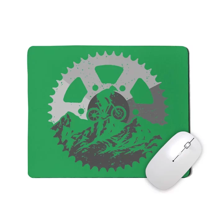 Funny Mountain Biking Art For Men Women MTB Mountain Biker Mousepad